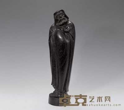 二十世纪 紫檀达摩 44×13cm
